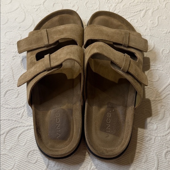 Vince Men\'s Duke Brown Suede Slide Sandals. Size 13. main image 9
